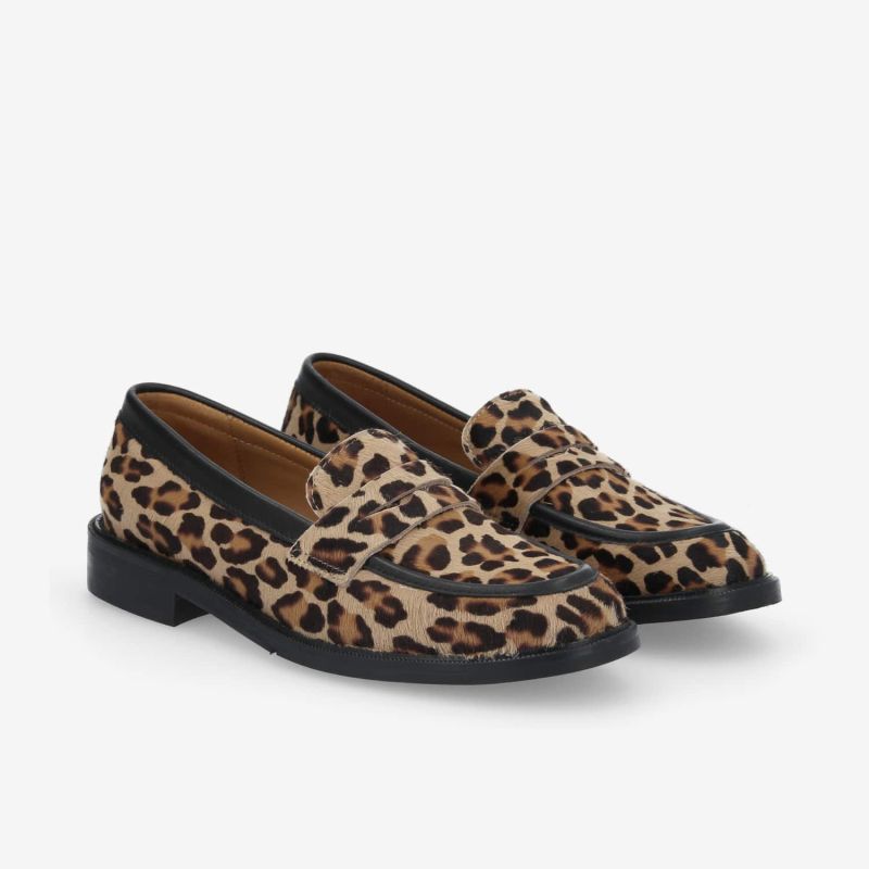 CALIA MOC W - P.LEO/NAPPA -  LEOPARD/MARRON